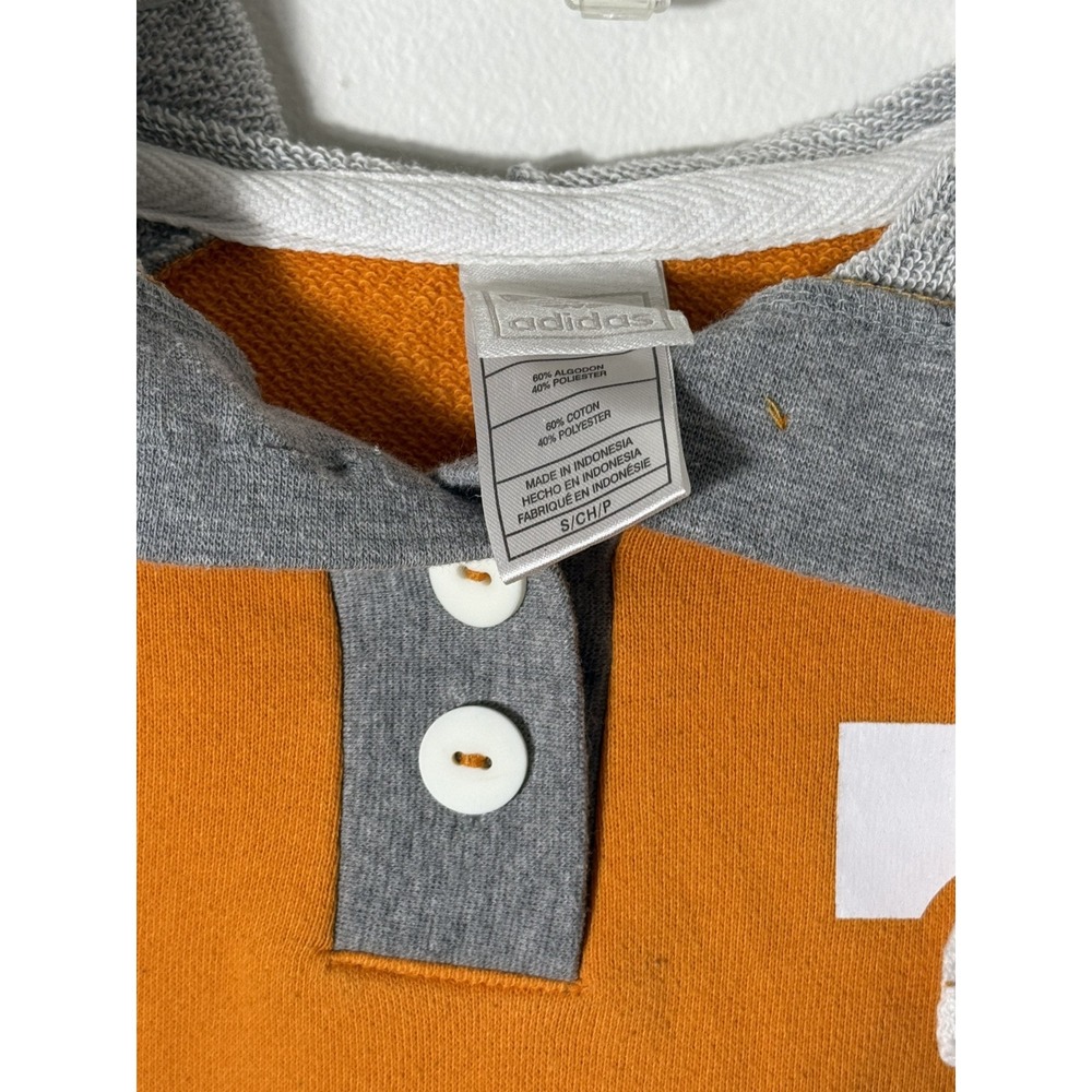 Vintage Adidas Tennessee Volunteers Hoodie Womens Small Orange Grey Pullover - Picture 3 of 3